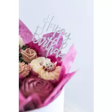Happy Birthday ezüst színű beszúró